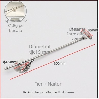 Știft de ușă pentru dulap, 6 inch, aliaj pliat, cu suport de poziționare