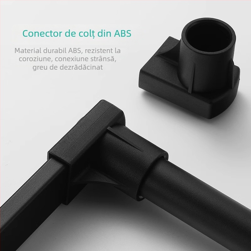 Bară de haine retractabilă pentru garderobă, ABS + aliaj de aluminiu; marcă Nanqi; model: bară de haine retractabilă; utilizare în garderobă; stil: lux ușor
