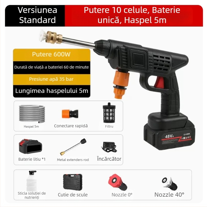 Pistol de pulverizare Fusuri pentru spălarea mașinii, pulverizator electric, 600W, 2,1 kg