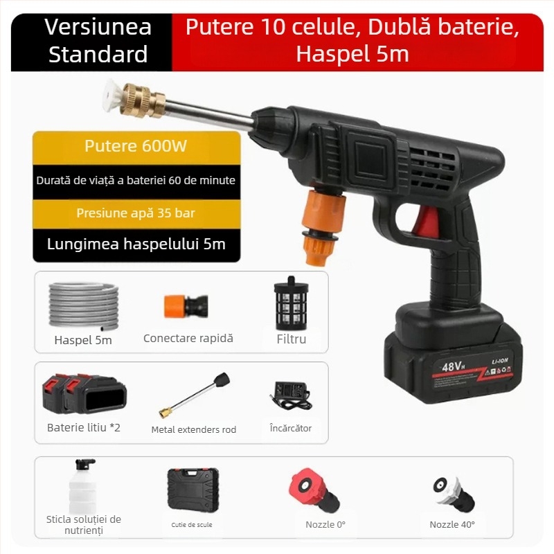 Pistol de pulverizare Fusuri pentru spălarea mașinii, pulverizator electric, 600W, 2,1 kg