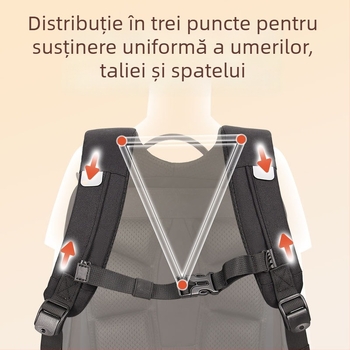 Ghiozdan pentru școala primară - Nailon, Impermeabil, Respirabil, Închidere cu șnur, Compartiment pentru documente