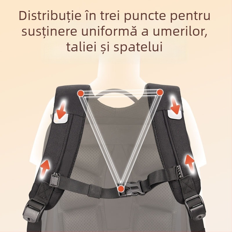 Ghiozdan pentru școala primară - Nailon, Impermeabil, Respirabil, Închidere cu șnur, Compartiment pentru documente