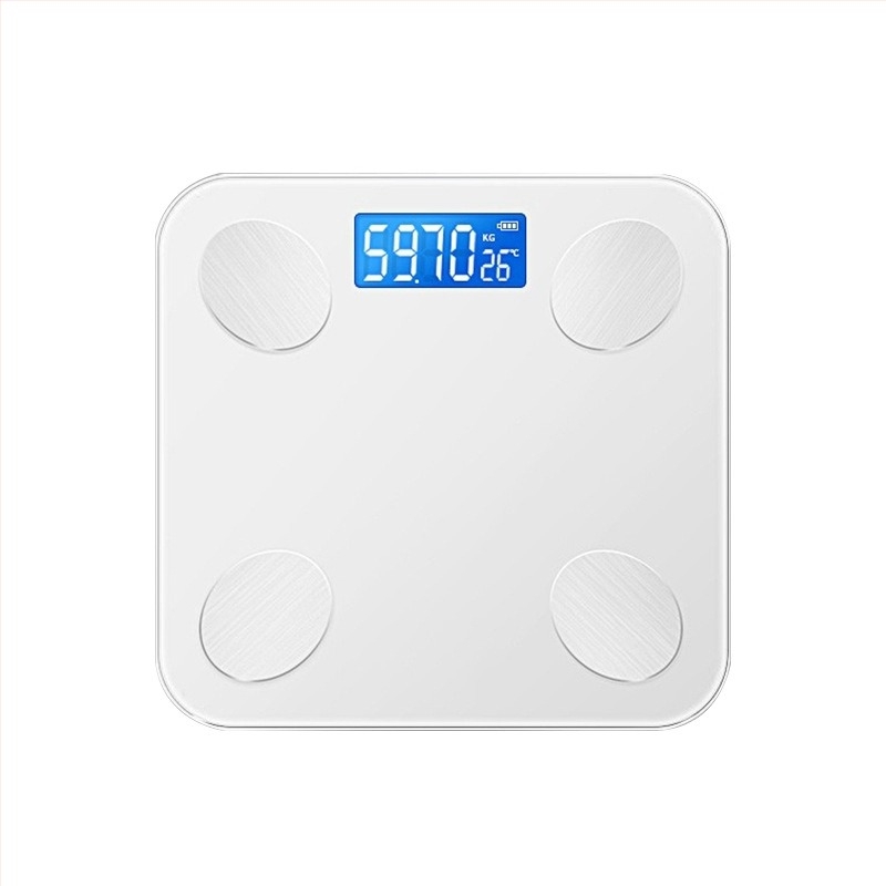 Cântar de grăsime corporal, compatibil cu aplicația Mijia; măsoară greutatea, grăsimea și umiditatea; capacitate maximă 180 kg; alimentare USB/baterie.
