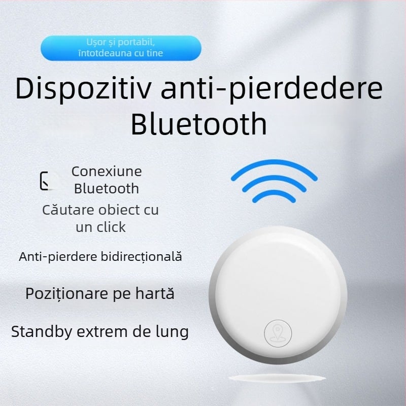 Dispozitiv Bluetooth anti-pierdere AK-28C cu poziționare GPS 15 m, alarmă mobilă, autonomie baterie 1 an, Google Maps