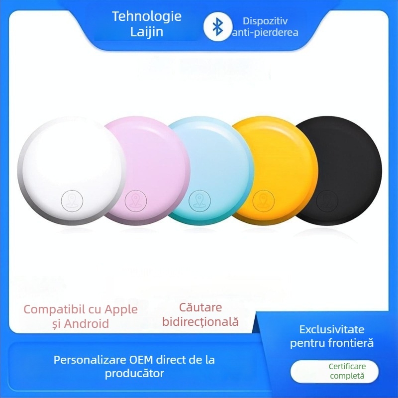 Dispozitiv Bluetooth anti-pierdere AK-28C cu poziționare GPS 15 m, alarmă mobilă, autonomie baterie 1 an, Google Maps