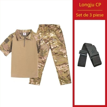 Set camuflaj pentru copii, mâneci scurte, vară, pentru grădiniță și antrenament militar în tabere
