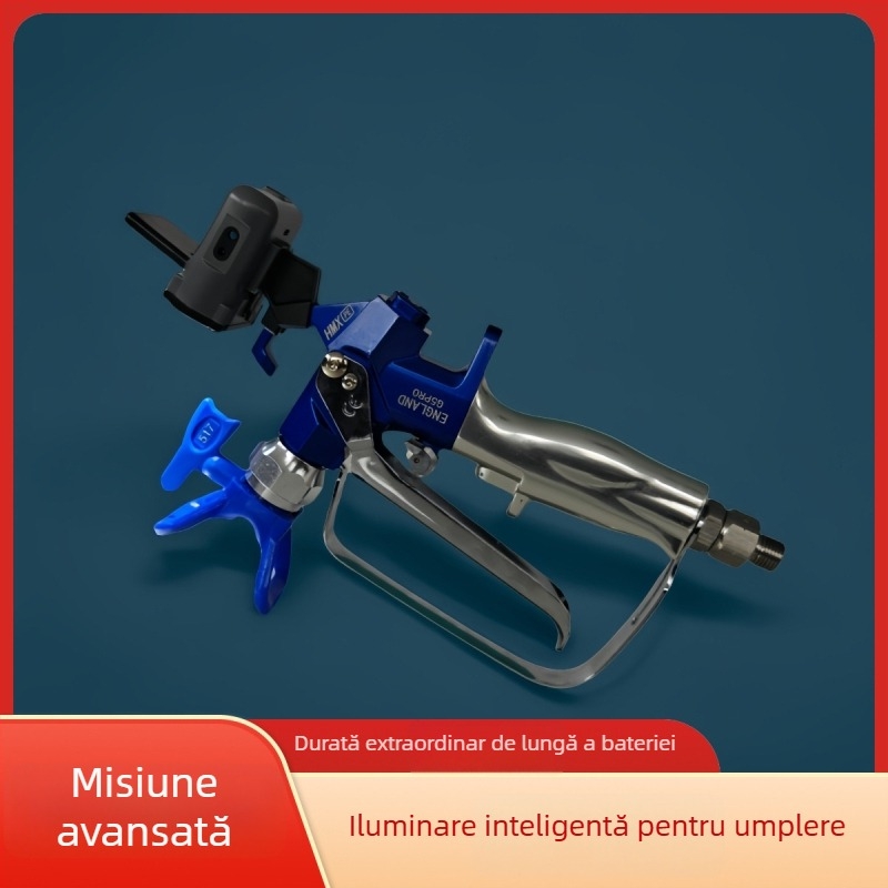 Pistol de pulverizare cu încărcare inteligentă, lumina LED pentru iluminare de umplere, luminozitate înaltă, autonomie mare a bateriei, rezistent la apă