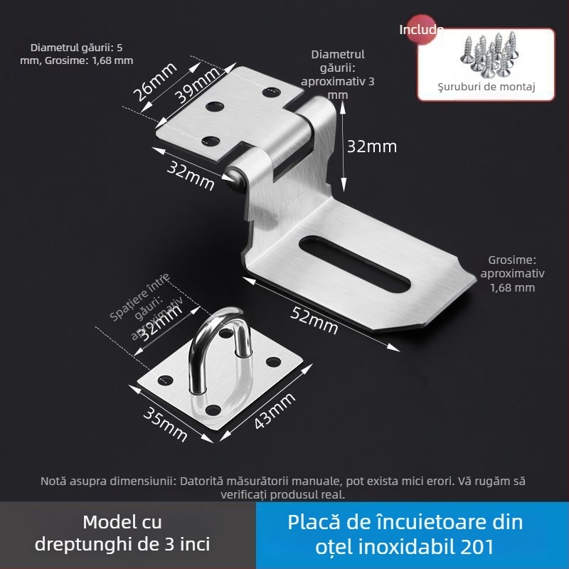 Încuietoare cu bolț pentru uși, dulapuri și sertare – model wj20200120 – stil modern minimalist