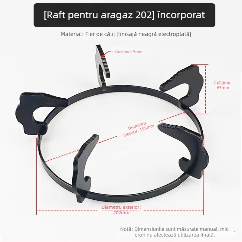 Suport pentru aragaz – design de masă dintr-o bucată, montaj manual, model general, greutate aproximativ 0,4 kg