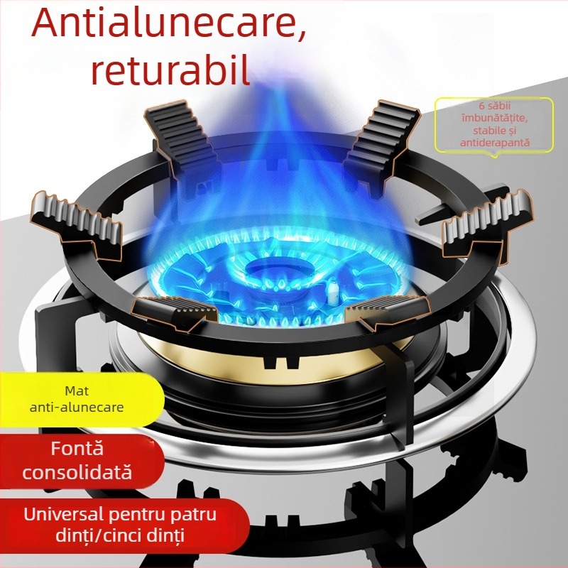 Suport pentru tigăi la aragaz, universal, potrivit pentru oale de lapte și vase mici, design cu patru sau cinci brațe, montaj pe partea de jos, greutate netă 780 g