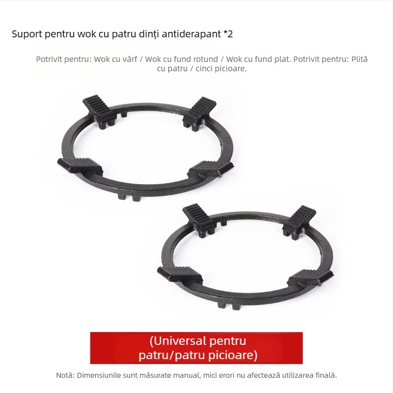 Suport pentru tigăi la aragaz, universal, potrivit pentru oale de lapte și vase mici, design cu patru sau cinci brațe, montaj pe partea de jos, greutate netă 780 g