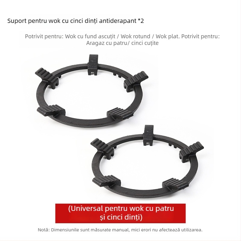 Suport pentru tigăi la aragaz, universal, potrivit pentru oale de lapte și vase mici, design cu patru sau cinci brațe, montaj pe partea de jos, greutate netă 780 g