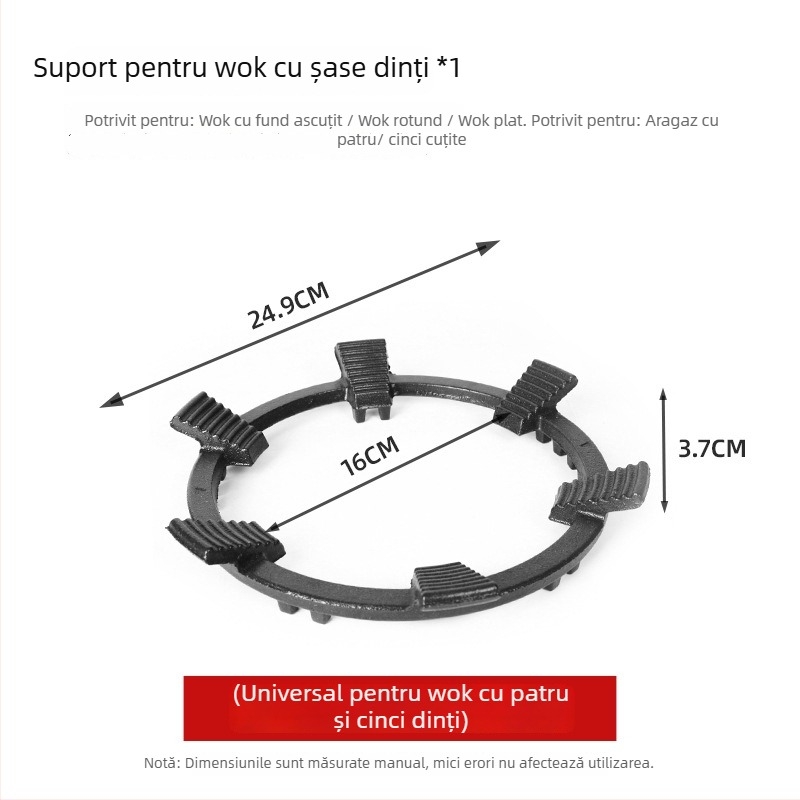 Suport pentru tigăi la aragaz, universal, potrivit pentru oale de lapte și vase mici, design cu patru sau cinci brațe, montaj pe partea de jos, greutate netă 780 g