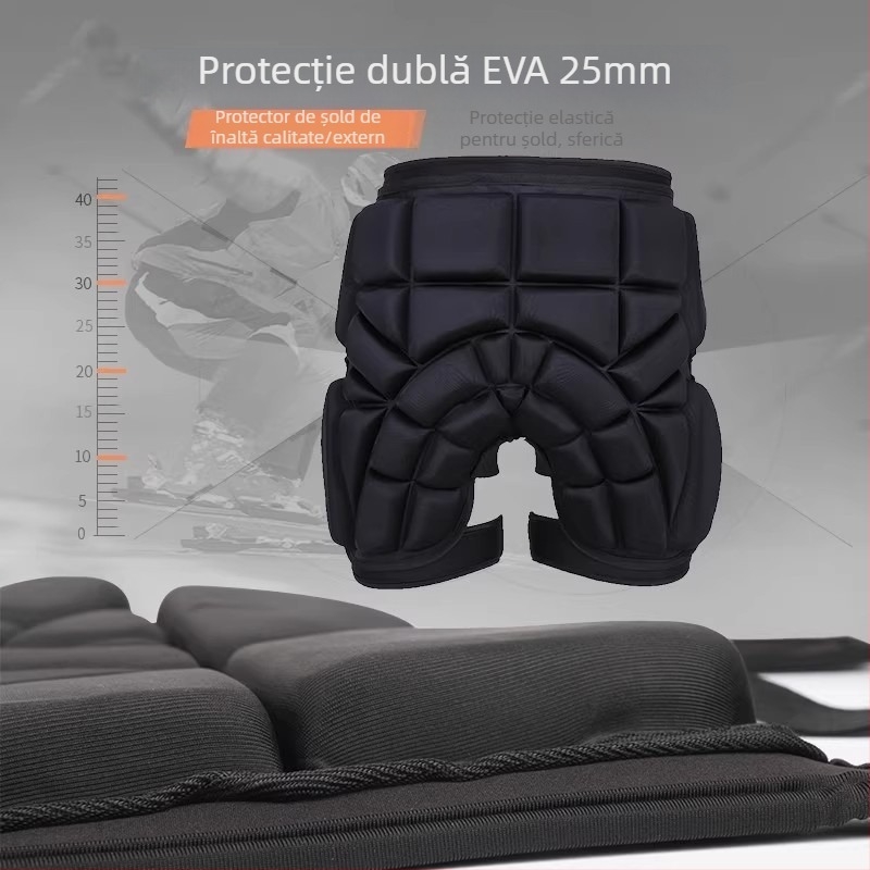 Feiyali Protecție pentru șolduri și genunchi pentru copii la schi – bază din spandex pentru sporturi de iarnă