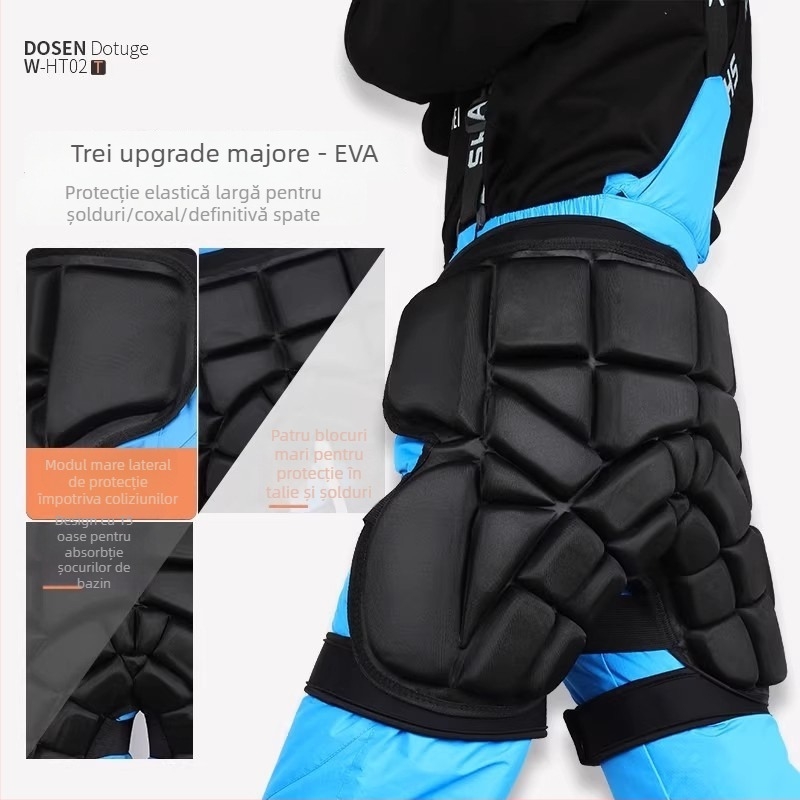 Feiyali Protecție pentru șolduri și genunchi pentru copii la schi – bază din spandex pentru sporturi de iarnă