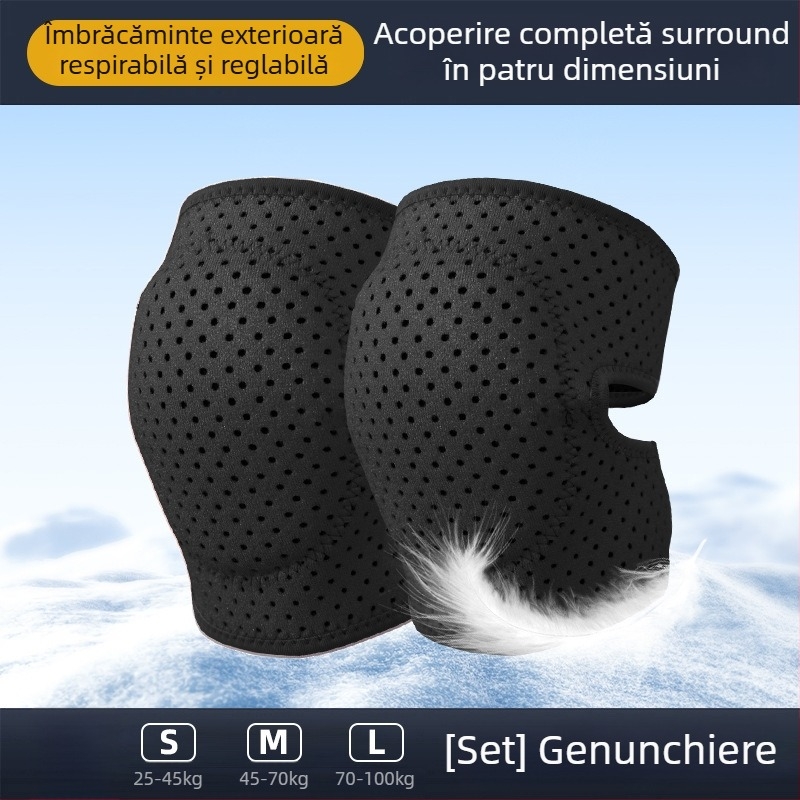 Feiyali Protecție pentru șolduri și genunchi pentru copii la schi – bază din spandex pentru sporturi de iarnă