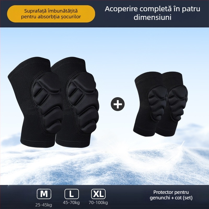 Feiyali Protecție pentru șolduri și genunchi pentru copii la schi – bază din spandex pentru sporturi de iarnă