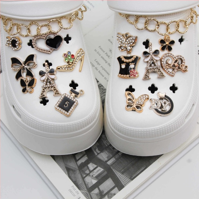 Set Catarame Pentru Încălțăminte cu Flori – Accesorii DIY detașabile pentru încălțăminte casual și papuci, Stil zilnic, vară-toamnă