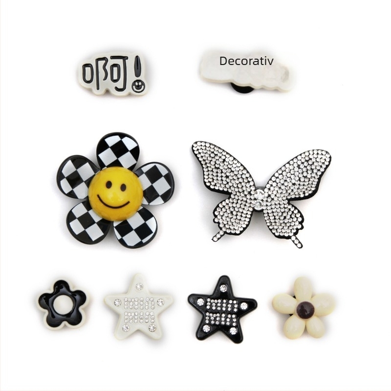 Set Catarame Pentru Încălțăminte cu Flori – Accesorii DIY detașabile pentru încălțăminte casual și papuci, Stil zilnic, vară-toamnă