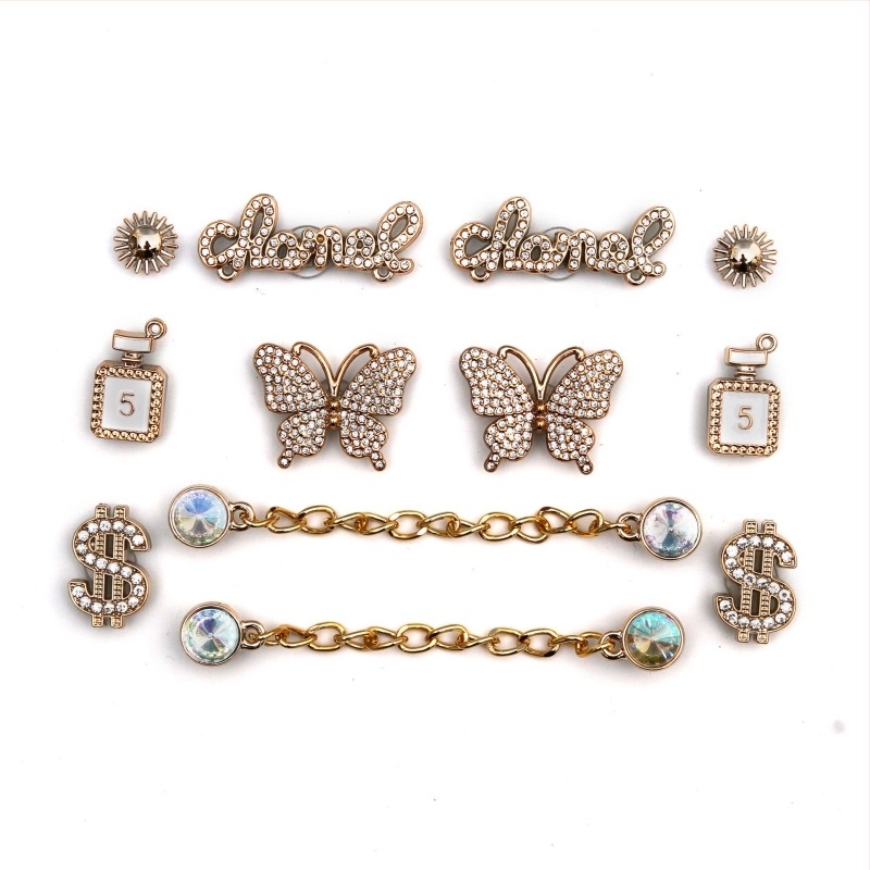 Set Catarame Pentru Încălțăminte cu Flori – Accesorii DIY detașabile pentru încălțăminte casual și papuci, Stil zilnic, vară-toamnă