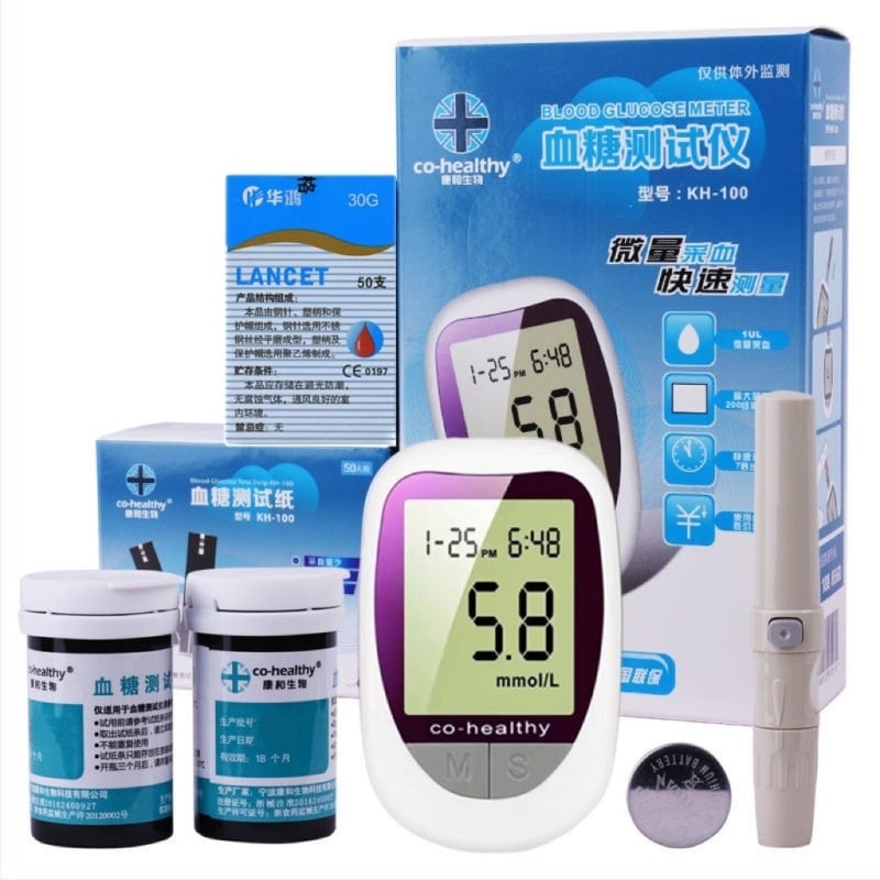 Teste de glicemie KH-100 pentru uz casnic — glucometru KH-100 Kanghe, adulți, garanție națională, standard medical Zhejiang Machinery Injection 20162220827