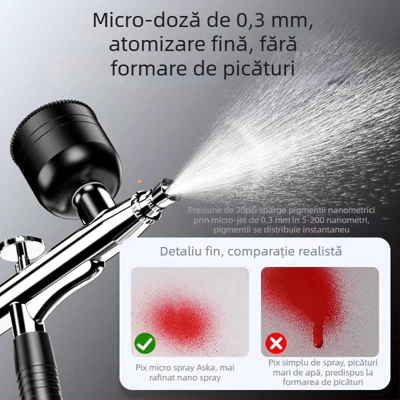 Pistol de pulverizare electric multifuncțional pentru vopsele acrilice, vopsire modele și artă pentru unghii — asoyoga, seria Pistol de pulverizare multifuncțional