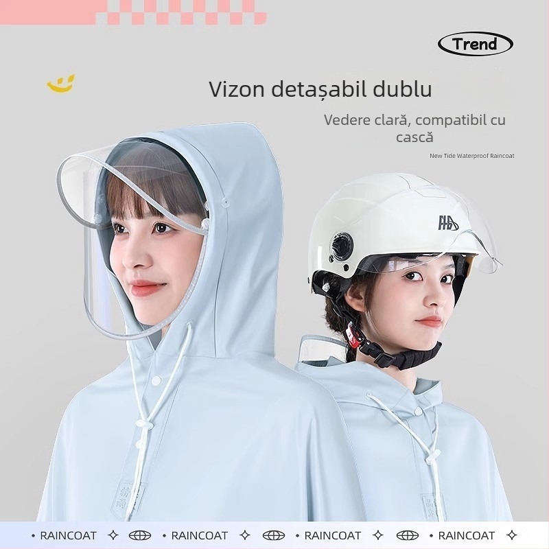 Poncho pentru două persoane – protecție impermeabilă pentru motociclete și vehicule electrice, țesătură Oxford groasă, posibilitate de personalizare