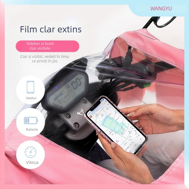 Poncho pentru două persoane – protecție impermeabilă pentru motociclete și vehicule electrice, țesătură Oxford groasă, posibilitate de personalizare