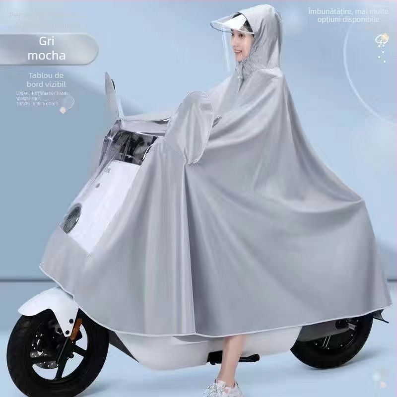 Poncho pentru două persoane – protecție impermeabilă pentru motociclete și vehicule electrice, țesătură Oxford groasă, posibilitate de personalizare