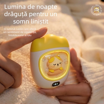 Încălzitor pentru mâini cu alimentare USB, 5W, baterie încorporată 1000–1200 mAh, disipare a căldurii prin placă de aluminiu