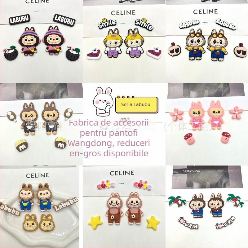 Cataramă de pantofi – stil Cartoon Labubu și Cartoon Paradise, accesoriu detașabil pentru toate anotimpurile