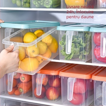 Cutie de depozitare pentru ouă în frigider, din plastic, sigilată, portabilă, păstrează prospețimea