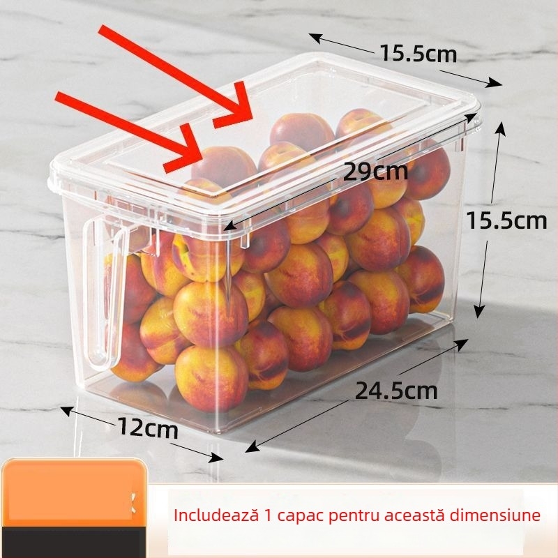 Cutie de depozitare pentru ouă în frigider, din plastic, sigilată, portabilă, păstrează prospețimea