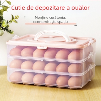 Lan Xiang Cutie de stocare a ouălor pentru frigider — Plastic alimentar, fabricat în China