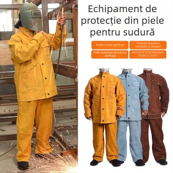 Combinezon de protecție pentru sudură, tip separat, pentru lucru în exterior, rezistent la abraziune și izolație termică