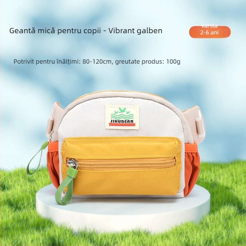 Almost a Bear Geantă crossbody pentru copii din nylon, ușoară, unisex, respirabilă, stil drăguț, primăvara 2024