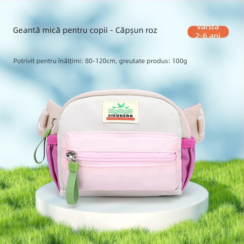 Almost a Bear Geantă crossbody pentru copii din nylon, ușoară, unisex, respirabilă, stil drăguț, primăvara 2024