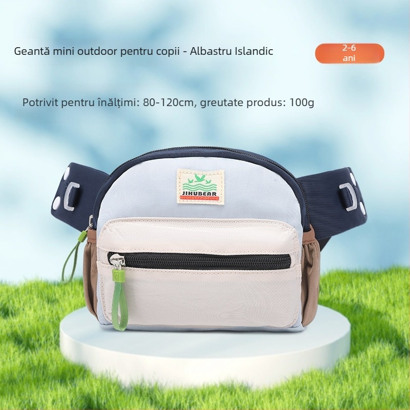Almost a Bear Geantă crossbody pentru copii din nylon, ușoară, unisex, respirabilă, stil drăguț, primăvara 2024
