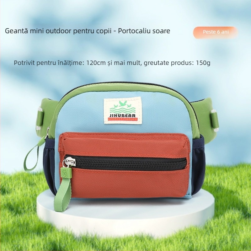 Almost a Bear Geantă crossbody pentru copii din nylon, ușoară, unisex, respirabilă, stil drăguț, primăvara 2024