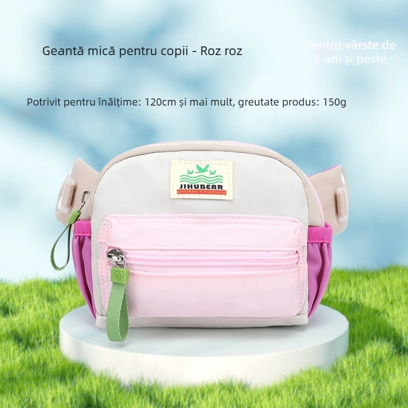 Almost a Bear Geantă crossbody pentru copii din nylon, ușoară, unisex, respirabilă, stil drăguț, primăvara 2024