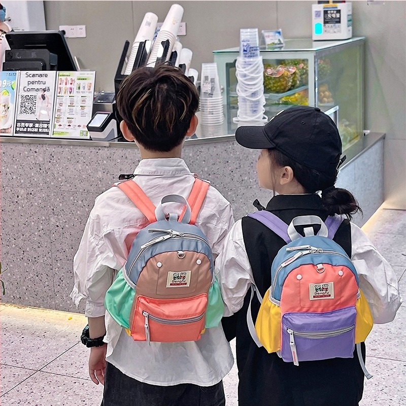 Rucsac unisex pentru grădiniță din canvas — ușor, anti-furt