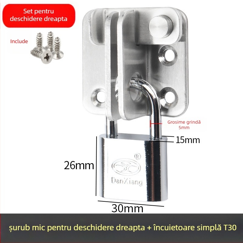 G2010 încuietoare de ușă din oțel inoxidabil pentru uși din lemn și dulapuri de birou, stil modern minimalist