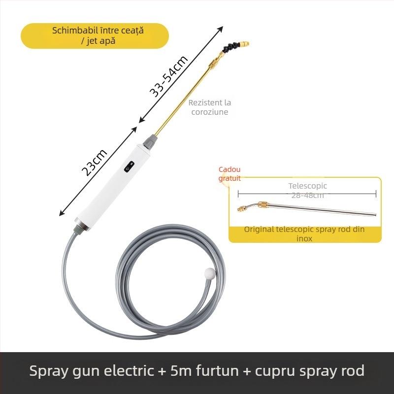 Pistol de pulverizare electric pentru udare – duză atomizatoare, 25V, cod produs Ltao720322072972