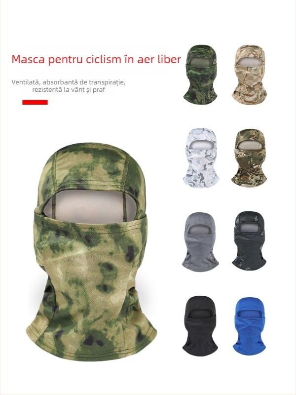 Mască pentru ciclism, protecție împotriva vântului și nisipului, guler multifuncțional din poliester, unisex