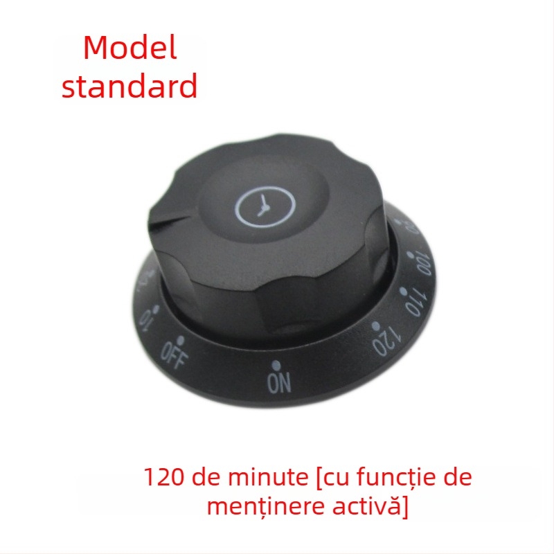 Buton de temporizare pentru dulap dezinfectare — universal pentru aparate electrice de gătit, setări 30/60/90/120 minute, întrerupător de avertizare