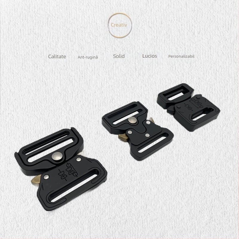 Cataramă pentru curea din aliaj de zinc, tactică, rezistentă, reglabilă, pentru curele din bandă textilă