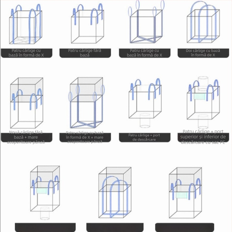 Sac ton din polipropilen, rezistent la uzură, întărit cu curele groase, pentru ambalare de transport; imprimare logo; încărcare 1–2 t; brand Sincerity