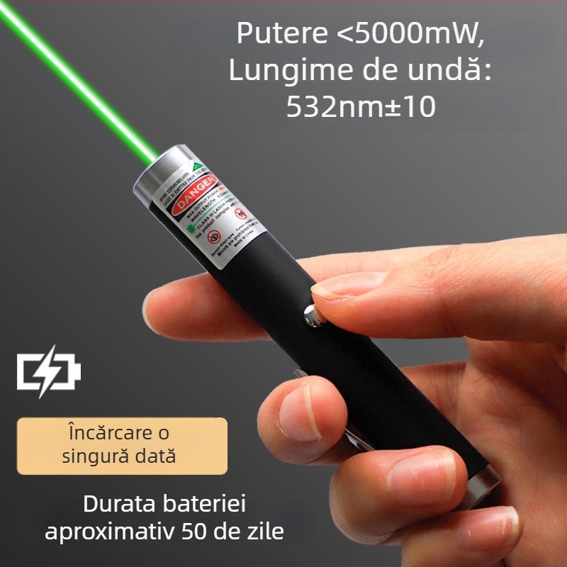 Indicator laser cu putere mare și lanternă – rază lungă, încărcare IR