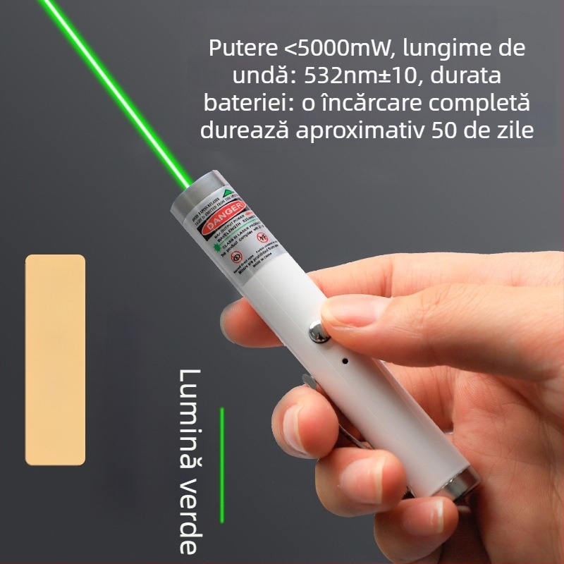 Indicator laser cu putere mare și lanternă – rază lungă, încărcare IR