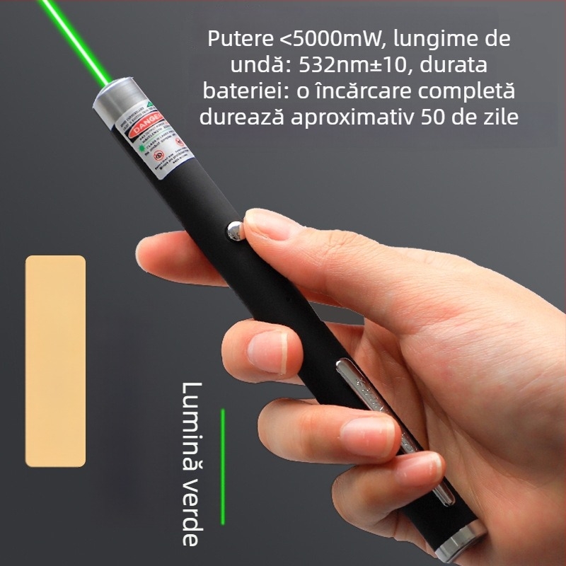 Indicator laser cu putere mare și lanternă – rază lungă, încărcare IR